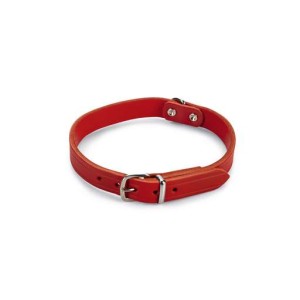 Beeztees hondenhalsband leer rood 42 cm x 16 mm