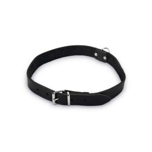 Beeztees hondenhalsband leer zwart 37 cm x 12 mm