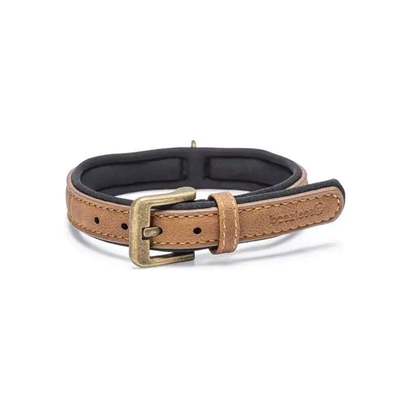 Beeztees hondenhalsband Balacron Ax kunstleer bruin 36-44 cm x 20 mm