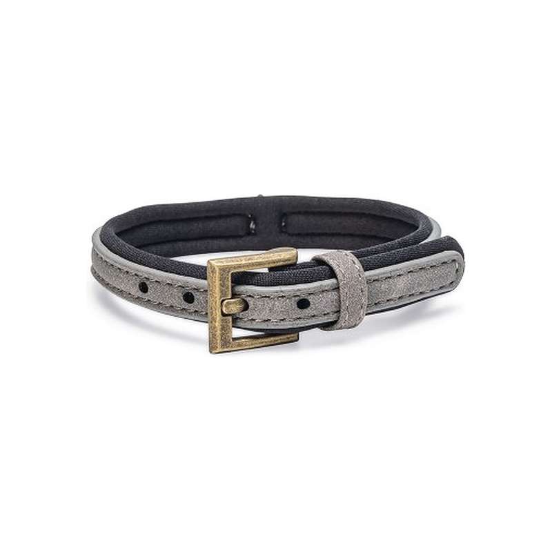Beeztees hondenhalsband Balacron Ax kunstleer grijs 52-62 cm x 30 mm