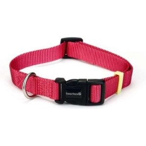 Beeztees honden halsband nylon roze 48-70 cm x 25 mm