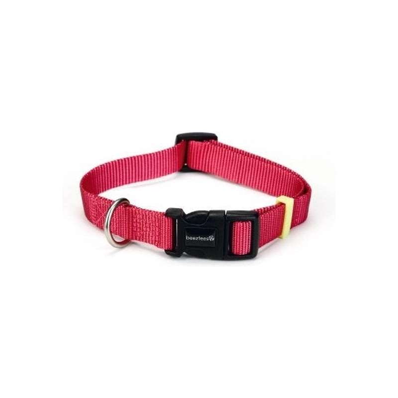 Beeztees honden halsband nylon roze 48-70 cm x 25 mm