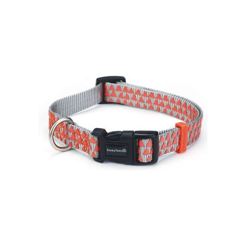 Beeztees honden halsband Triangle lichtgrijs 48-70 cm x 25 mm