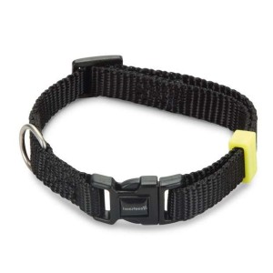 Beeztees honden halsband nylon zwart 35-50 cm x 20 mm