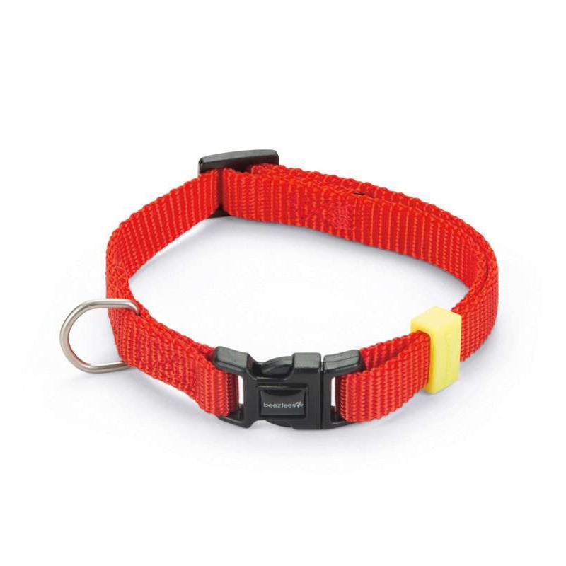 Beeztees honden halsband nylon rood 20-30 cm x 10 mm