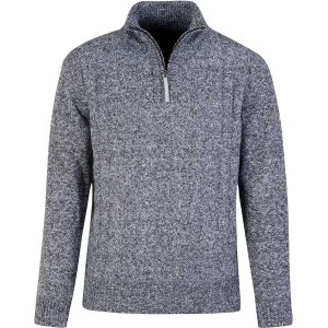 Gebreide kabel pullover Lunt teddy gevoerd antraciet