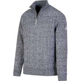 Gebreide kabel pullover Lunt teddy gevoerd antraciet