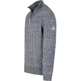 Gebreide kabel pullover Lunt teddy gevoerd antraciet