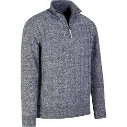 Gebreide kabel pullover Lunt teddy gevoerd antraciet