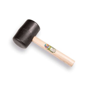 Rubberhamer nr. 9 hard (2 KG) met steel