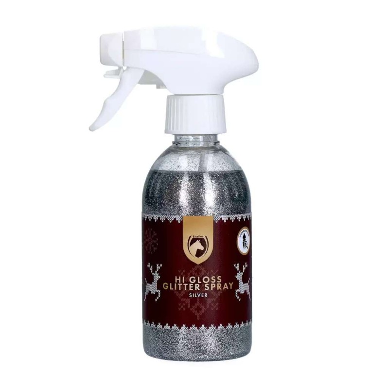 Excellent Horse Christmas Hi Gloss Glitter Spray Zilver 250 ml