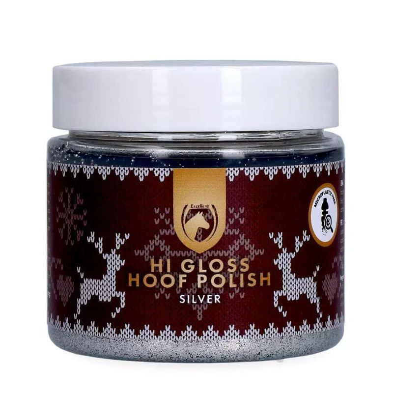 Excellent Horse Christmas Hi Gloss Hoof Polish Zilver 150 ml