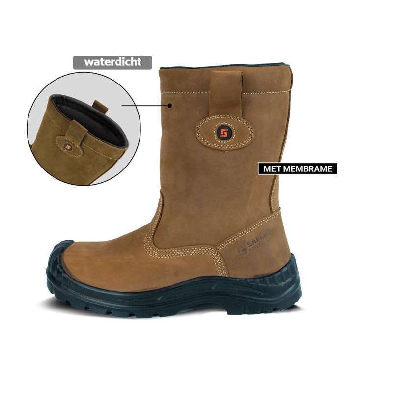 Lederen werklaars Safeet Siena waterdicht bruin S3