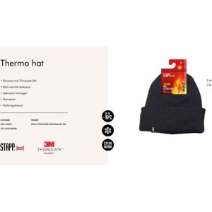Stapp heat thermo muts zwart