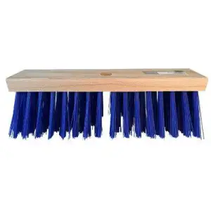 Stalbezem PVC blauw 36 cm