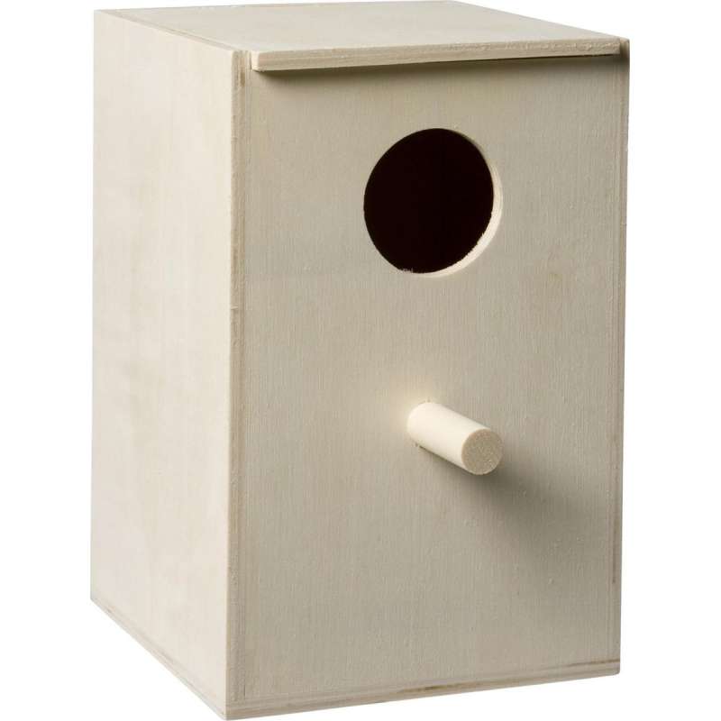 Houten broedkast staand 14,5x14,5x22,5 cm