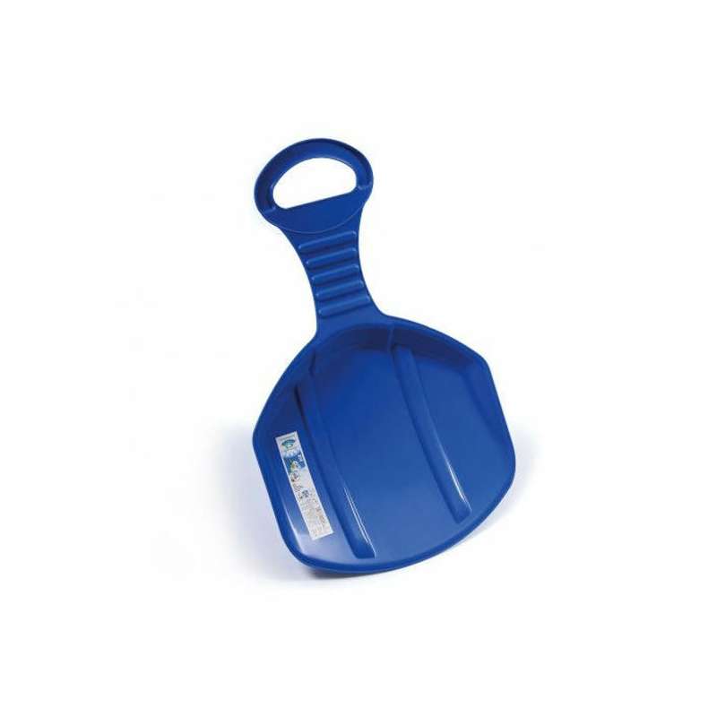 Kunststof slee met handvat blauw