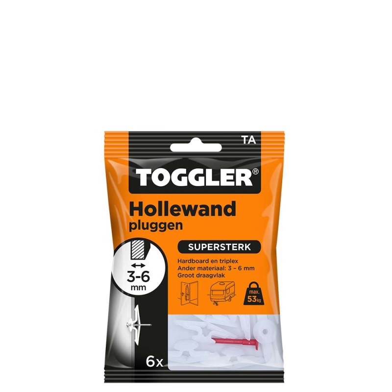 Toggler hollewandplug TA 3-6 mm 6 stuks