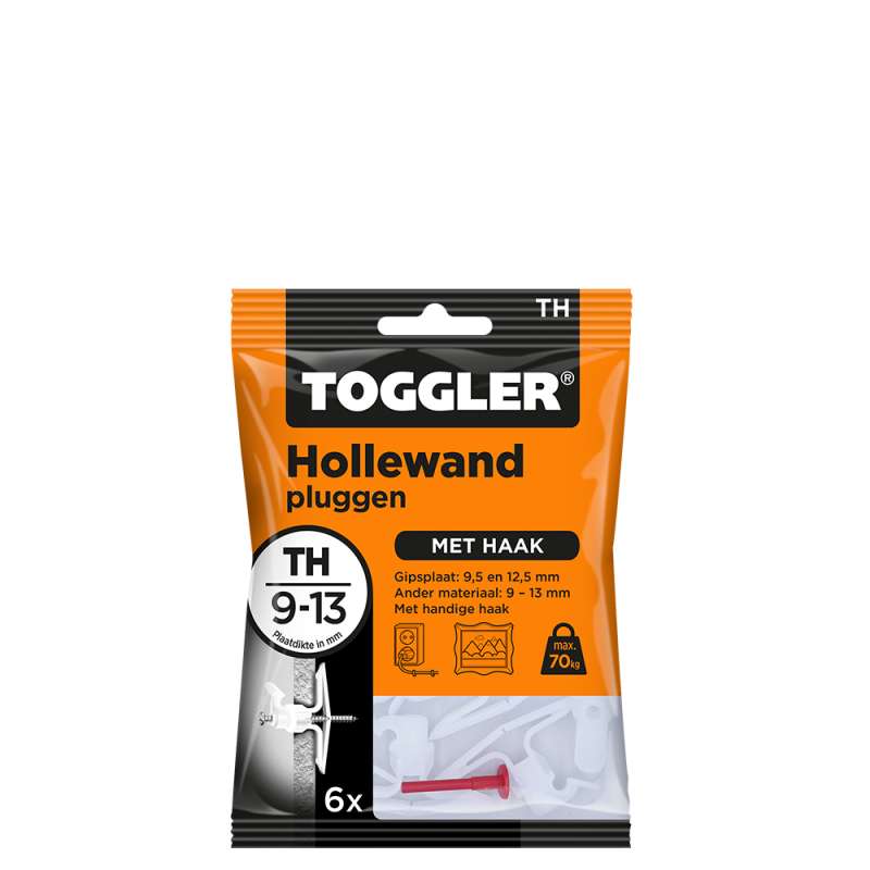Toggler hollewandplug TH 9-13 mm 6 stuks