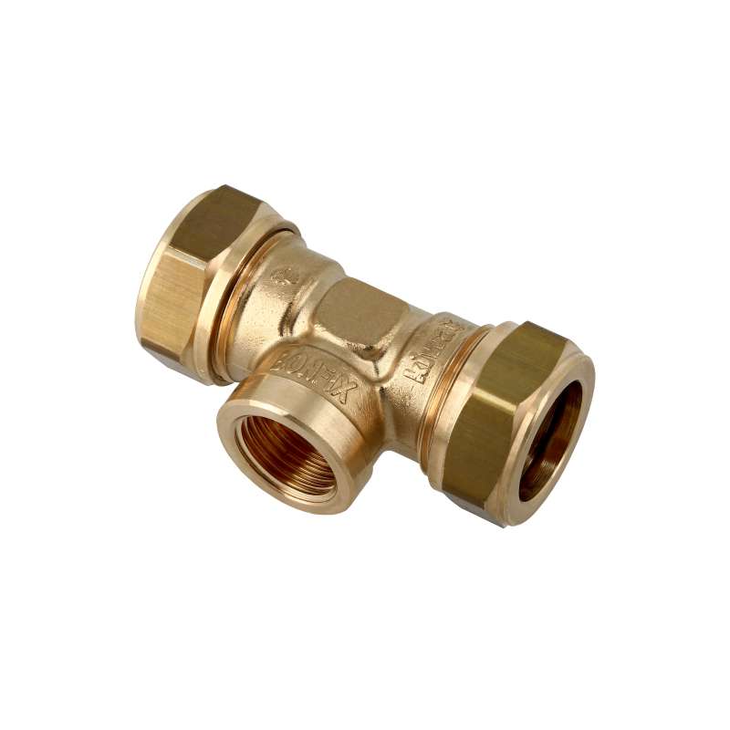Bonfix messing knel T-stuk 22 mm x 1/2"bi x 22mm