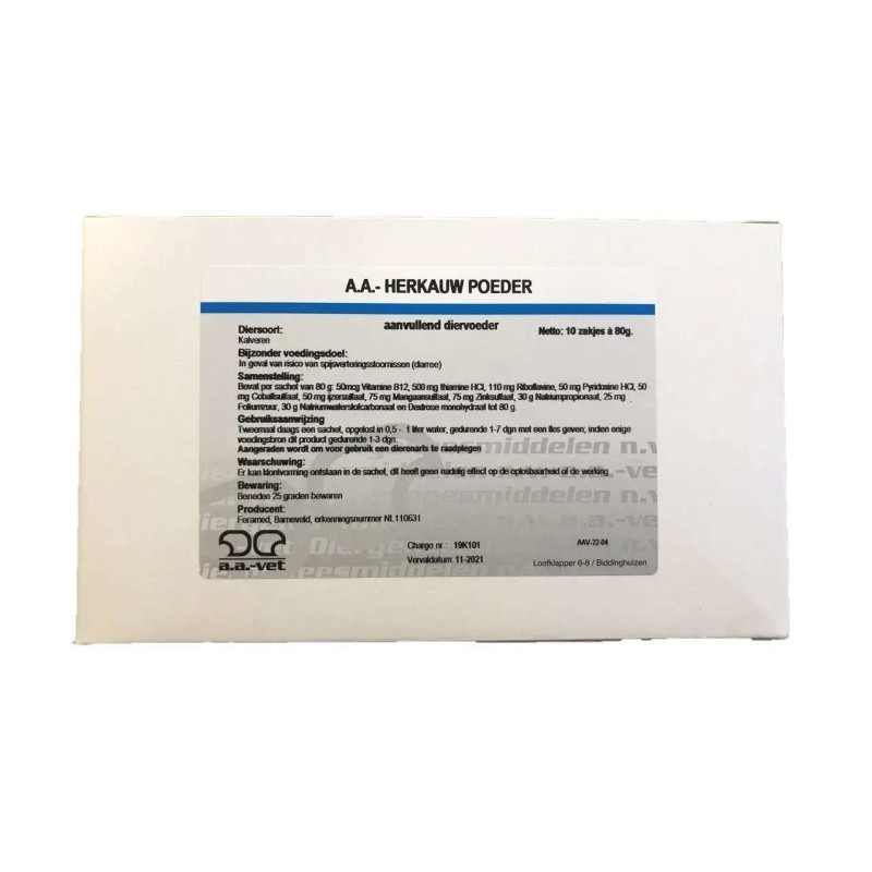 A.A. Herkauwpoeder 10 x 80 gram