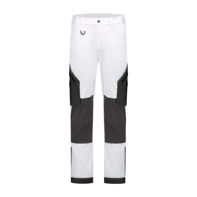 Werkbroek 4-way stretch ripstop wit/grijs