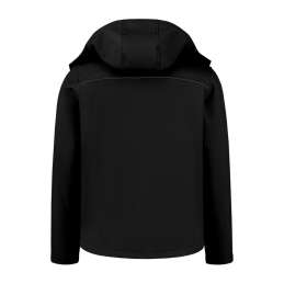 Basic softshelljas met capuchon zwart