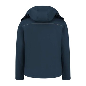 Basic softshelljas met capuchon navy