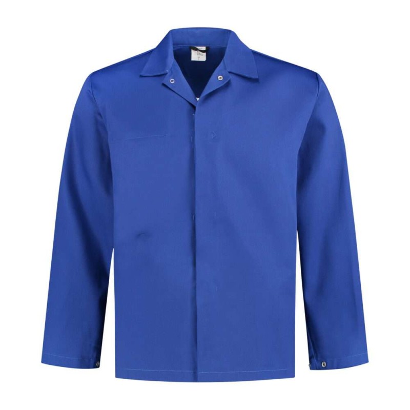 Werkjasje food kort korenblauw