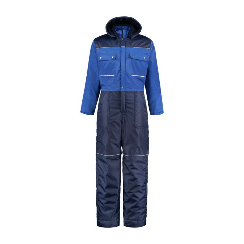 Winteroverall polyester/katoen korenblauw/navy