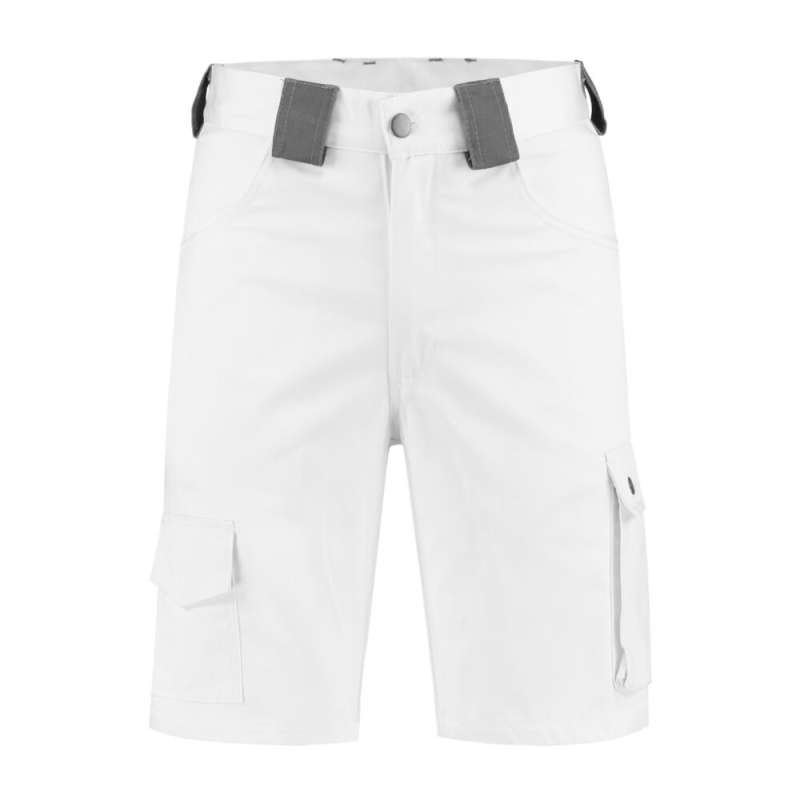 Bermuda Katoen/Polyester wit/grijs