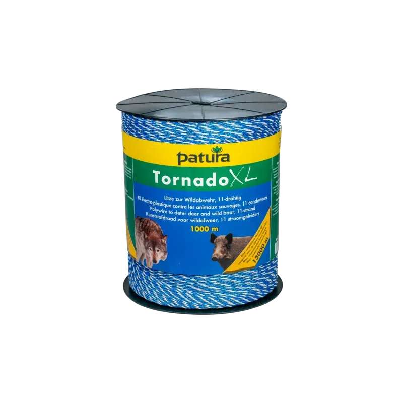 Tornado XL kunststofdraad blauw wit 1000 meter