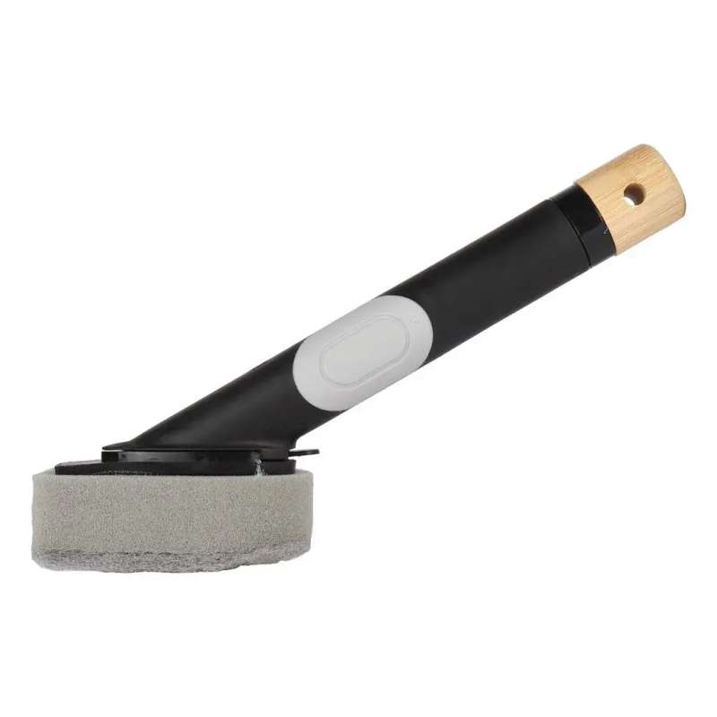 Schuurspons met steel en zeepdispencer gerecycled