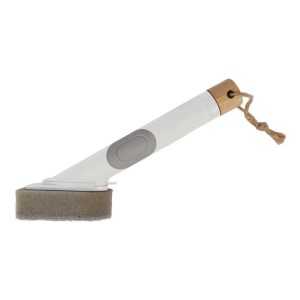 Schuurspons met steel en zeepdispencer gerecycled