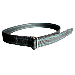Halsband nylon blauw/zwart met knelgesp 130cm