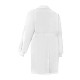 Werkjas Food lang met manchetten wit