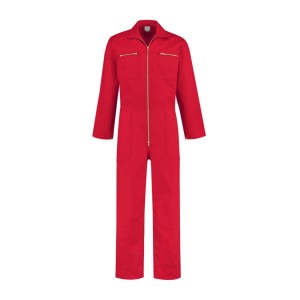 Kinderoverall katoen rood