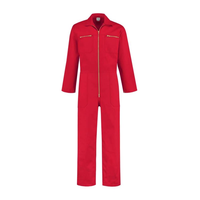 Kinderoverall katoen rood
