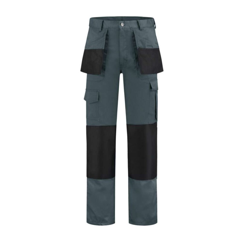 Werkbroek Oxford polyester/katoen grijs/zwart