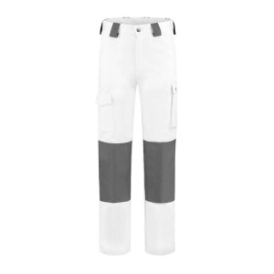 Werkbroek katoen/polyester wit/grijs