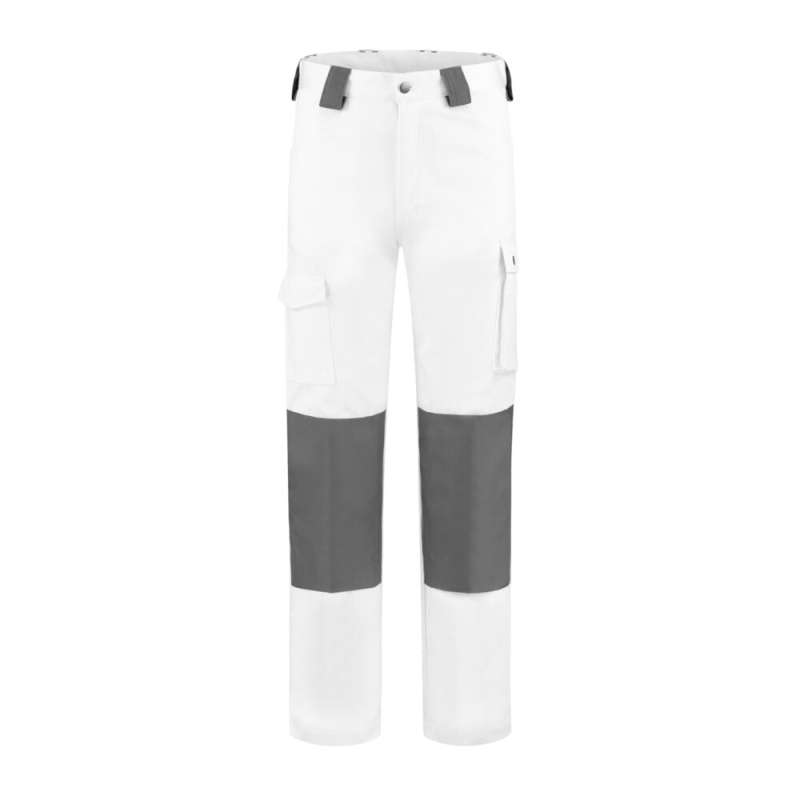 Werkbroek katoen/polyester wit/grijs