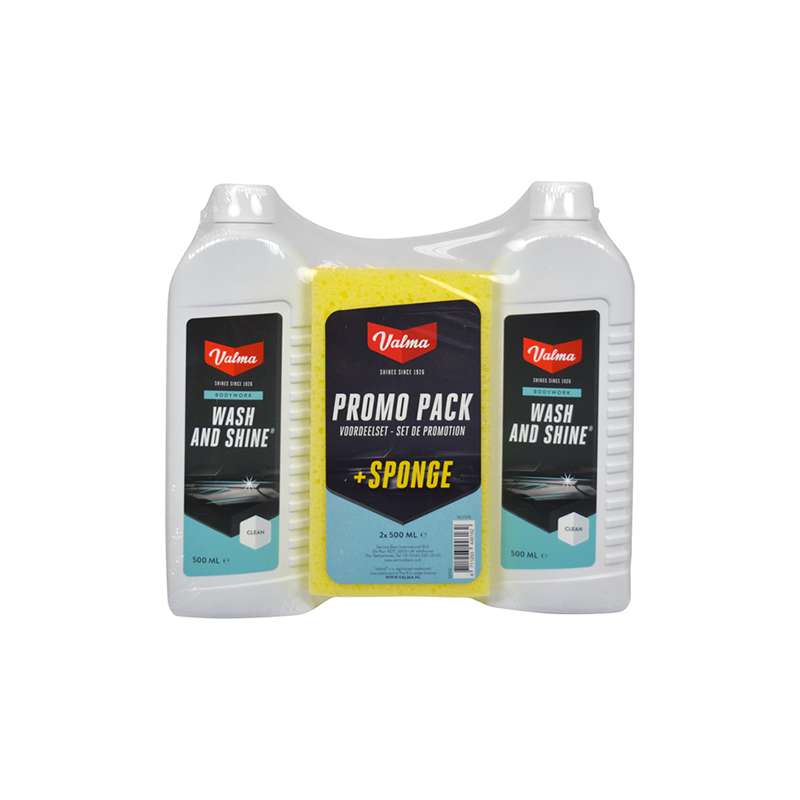 Valma Wash and Shine met spons 2 x 500ml