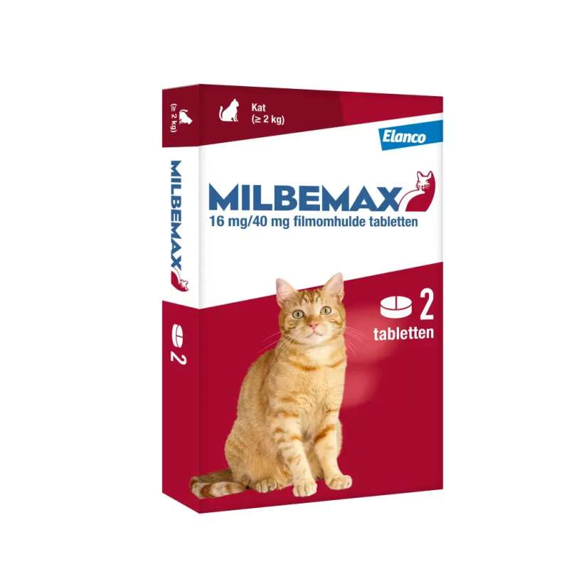 Milbemax ontwormingstabletten Kat Groot 2kg 2 tabletten