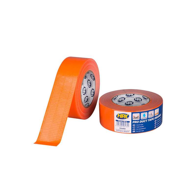 Duct tape / reparatietape Pro oranje 48mm x 50m