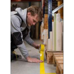 Afzettape zelfklevend Heavy Duty geel 48mm x 33m