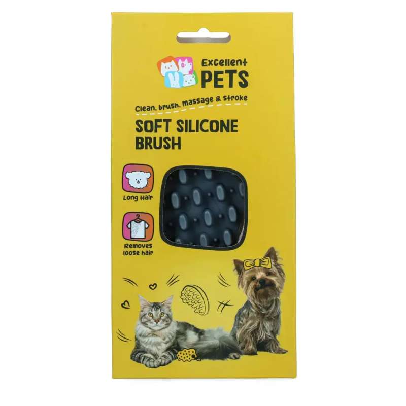 Excellent Pets Soft Silicone Brush Lang haar