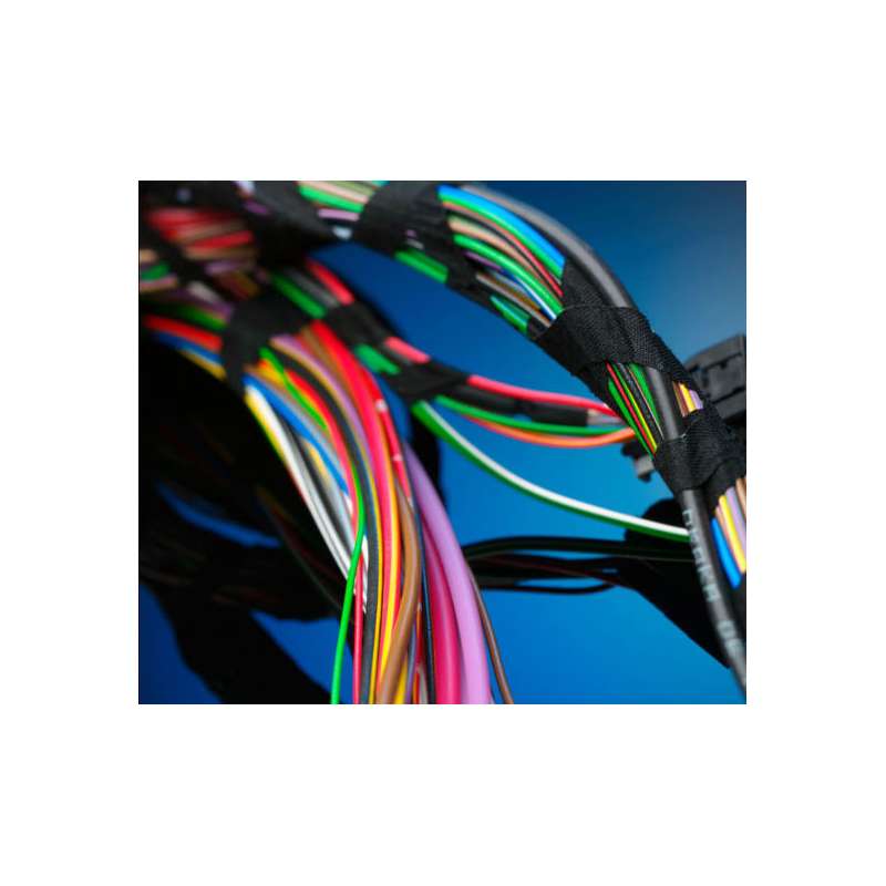 Kabelbeschermingstape linnen zwart 19mm x 25 mtr