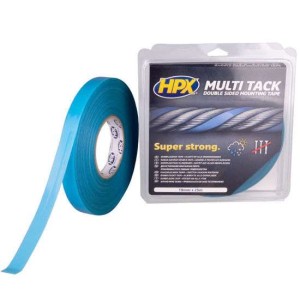 Dubbelzijdige Multi-tack tape semi-transparant 19mm x 25m