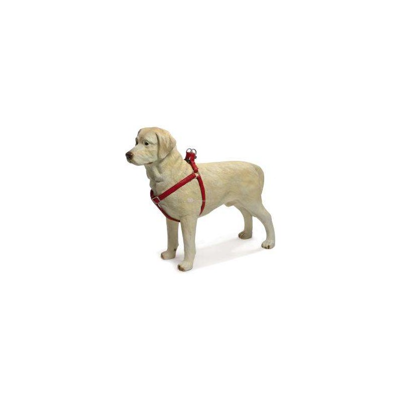 Hondentuig Mac Leather rood 60-100 cm