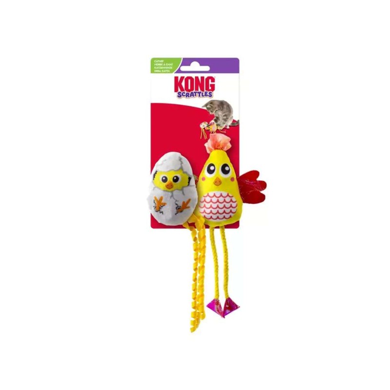KONG Scrattles Kip 2 stuks